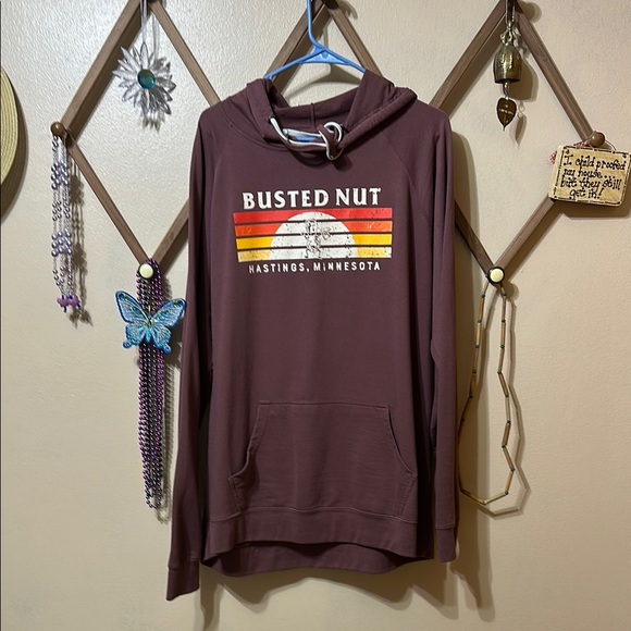 Independent Trading Company Other - Brownish Purple Sweatshirt with Text Graphics * runs small